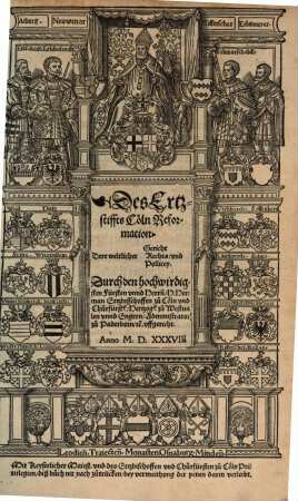 Reformation des Erzstiffts Cöln