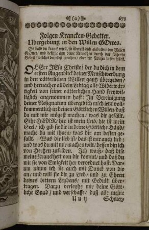 Folgen Krancken-Gebetter. - Gebett wan die Seel verschieden.