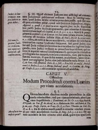 Caput V. Ostendens Modum Procedendi contra Lamias per viam accusationis