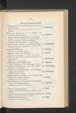 Rechtswissenschaft.