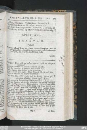 Epist. XVII. Ad Scaevam.