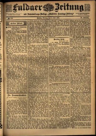 Erste Ausgabe vom Montag, den 08. Juli 1901.