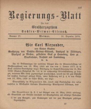 Nr. 27 : 21. Dezember 1870