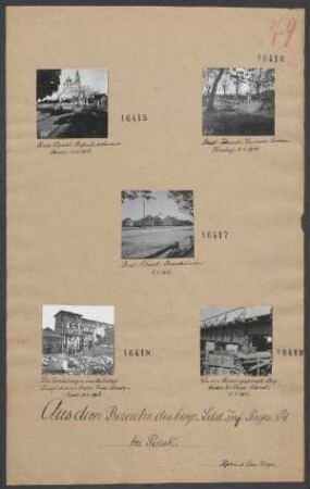 Die Verwüstungen am Bahnhof Dragitschin der Strecke Brest-Litowsk Pinsk 11.05.1916