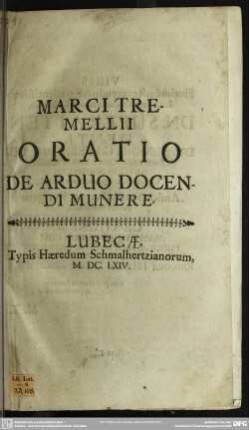 Oratio de arduo docendi munere