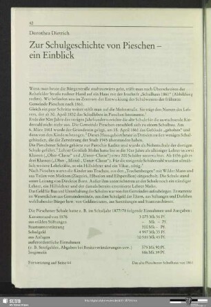 Zur Schulgeschichte von Pieschen - ein Einblick
