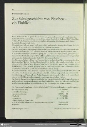 Zur Schulgeschichte von Pieschen - ein Einblick