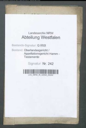 Zur Nedden, Sophia geb. König, Witwe des Richters Zur Nedden, Hagen