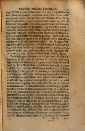 Curationum Medicinalium Amati Lusitani Medici Physici Praestantissimi Centuriae Duae, Quinta videlicet ac Sexta : In quarum ultima Curatione continetur ...
