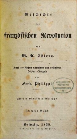 Geschichte der französischen Revolution. 2