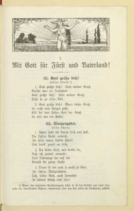I. Mit Gott für Fürst und Vaterland