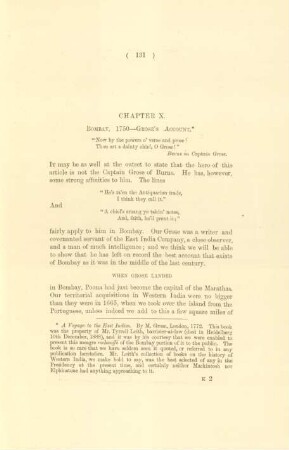 Chapter X. Bombay, 1750 - Grose's account