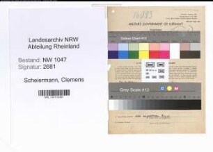 Entnazifizierung Clemens Scheiermann , geb. 08.12.1887 (Beamter)