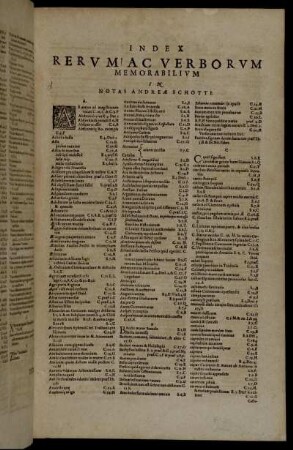 Index Rerum Ac Verborum Memorabilium [...]