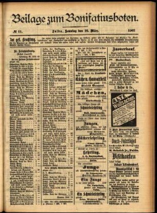 Zweite Ausgabe vom Sonntag, den 16. März 1902.