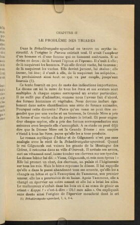 Chapitre II. Le problème des triades