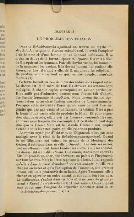 Chapitre II. Le problème des triades