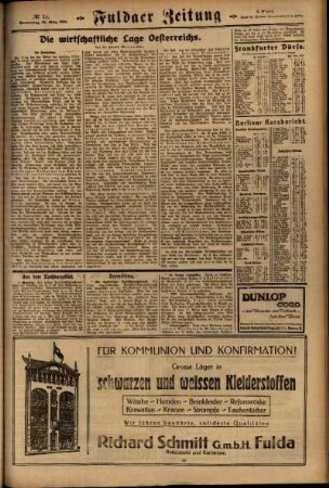Zweite Ausgabe vom Donnerstag, den 27. März 1924.