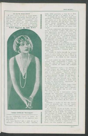 Figuras da tela : Corinne Griffith em "Bois negros"