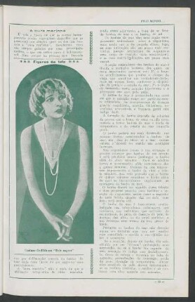 Figuras da tela : Corinne Griffith em "Bois negros"