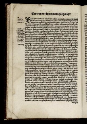Vorred an den frammen und gütigen leser