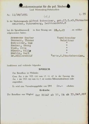 Schweizer, Alfred