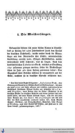 I. Die Meistersänger.