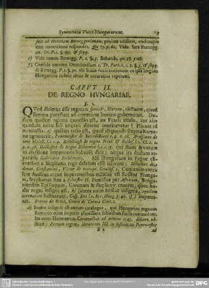 Caput II. De Regno Hungariae