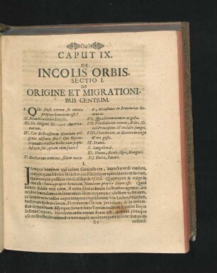 Caput IX. De Incolis Orbis.