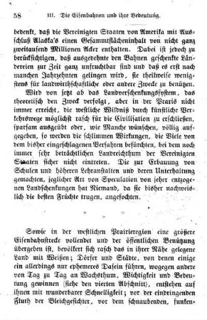Rasche Zunahme der Bevölkerung längs neuer Bahnen.