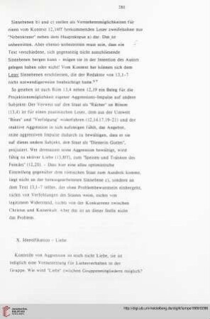 X. Identifikation - Liebe