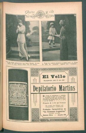 [Modas] - Traje de tarde presentado por Gaby Deslys [... y] Traje de cretona morisca [...] - [Fotografías] : Para la niña y la mujer