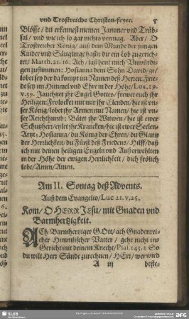 Am II. Sontag deß Advents
