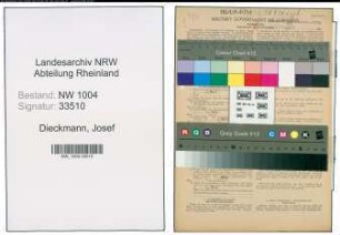 Entnazifizierung Josef Dieckmann , geb. 08.12.1892 (Arbeiter)