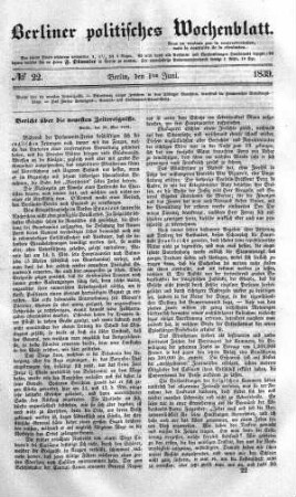 No 22, 1. Juni 1839
