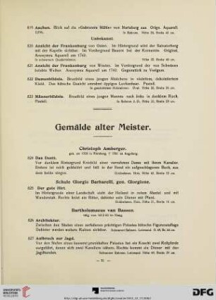 Gemälde alter Meister (Nr. 824-887)