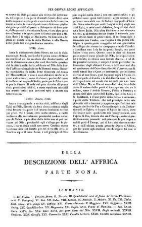 Della Descrizione dell' Affrica. Parte nona.