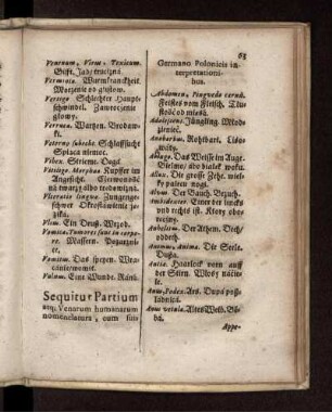 Sequitur Partium atq[ue] Venarum humanarum nomenclatura, cum suis Germano Polonicis interpretationibus