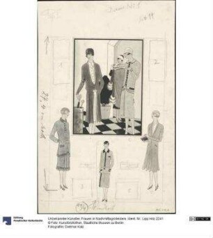 Frauen in Nachmittagskleidern