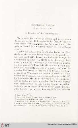 24: Eleusinische Beiträge