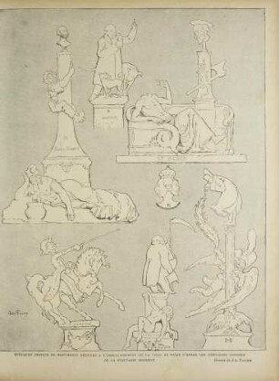 Quelques projets de monuments destinés à l'embellissement de la ville de Paris d'apres les dernières données de la statuaire moderne