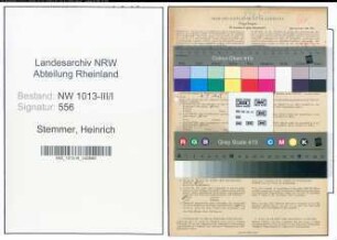 Entnazifizierung Heinrich Stemmer , geb. 31.08.1893 (Kaufmaennischer Angestellter)
