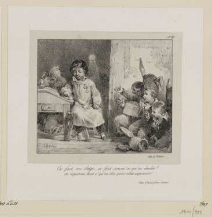 Kleinkinderschule, Blatt 17 der Folge "Lithographisches Album"