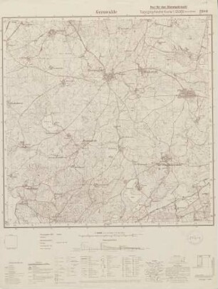 2848 Gerswalde, Topographische Karte 1:25000 (4cm - Karte)