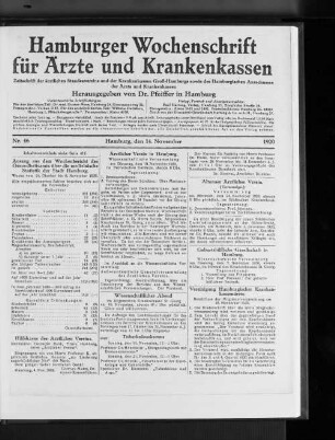 Hilfskasse des Ärztlichen Vereins.