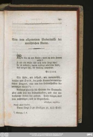 Von dem allgemeinen Verderbnisse der menschlichen Natur.