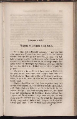Fünftes Capitel. Ursprung der Spaltung in der Nation.
