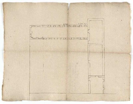 Breitenau, ehem. Kloster, Klausurgebäude mit Entwurf für einen Stall, Grundriss