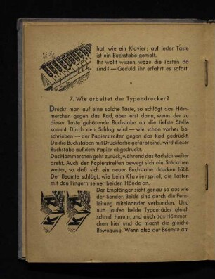7. Wie arbeitet der Typendrucker?