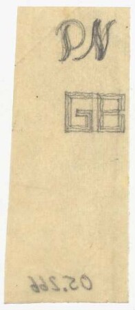 Kalligrafiestudie : Grafische Gestaltung der Initialen P N, G B
